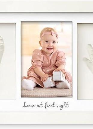 Набір для створення відбитків долоньки та стопи дитини,(уціночка)) гіпсові зліпки, для новонароджених, дитяча фоторамка