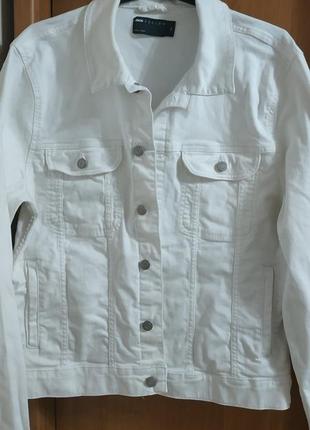 Стильный джинсовый пиджак asos p.xl цвет: белый4 фото
