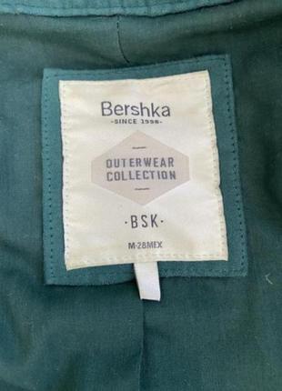 Замшева куртка косуха bershka гарного смарагдового кольору3 фото