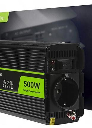 Інвертор синусоїд gc 12v -> 230v 500w / 1000w pure sinusoid inv16