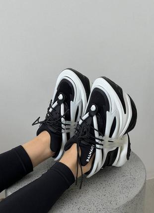 Кросівки balmain unicorn low-top black/white9 фото