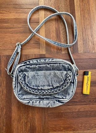 Новая маленькая джинсовая denim сумочка кроссбоди claire’s accessories швейцария