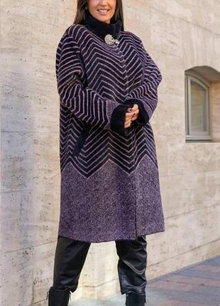 Шикарне пальто з вовни альпаки туреччина батал люкс якість1 фото