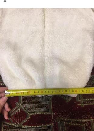 Белая кофта джемпер махровая флис3 фото