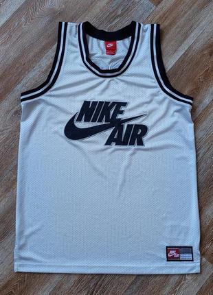 Баскетбольная майка (джерси) nike air jersey mens white black swoosh #82