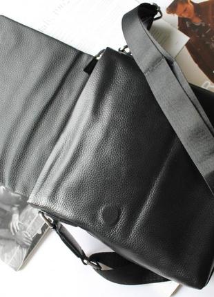 Мужская сумка philipp plein черная / кожа / мессенджер / барсетка3 фото