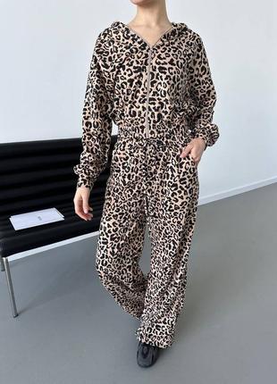 Хит сезона! стильный женский леопардовий костюм + подарок8 фото