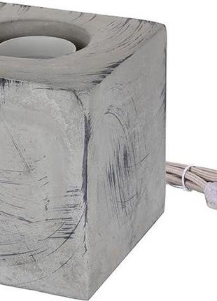 Настільна лампа greenandco® concrete grey socket e27 настільна лампа з вимикачем і штекером 10 x 10 см3 фото