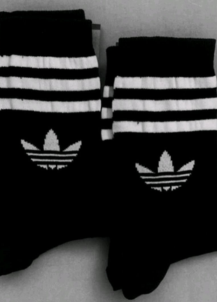 Високі білі/чорні шкарпетки adidas і найк