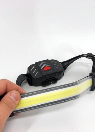 Світлодіодний ліхтарик налобний xq-t1c cob | налобний ліхтарик з usb заряджання | ih-968 налобний фанар5 фото