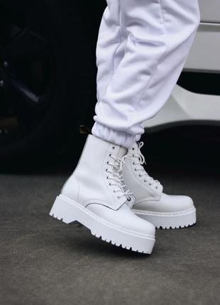 Черевики dr. martens jadon white fur ❄️ черевики