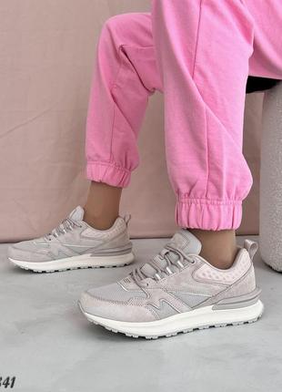 Рожеві пудра жіночі кросівки в спортивному стилі жіночі повсякденні прогулянкові кросівки з натуральної замші замшеві