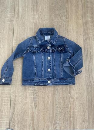 Джинсова куртка джинсовая курточка 86-92 1,5-2 роки.2 фото