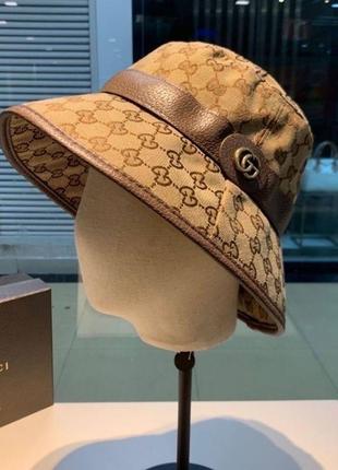 Панама gucci monogram gold1 фото