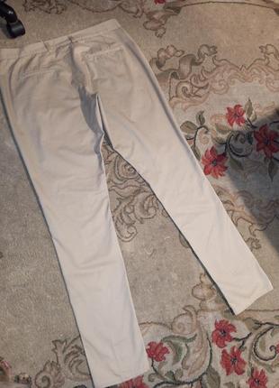 Натуральні-коттон,звужені штани-чиноси із защипами,на високу,великого розміру,exsept7 фото