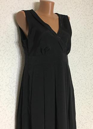 Нарядное чёрное шёлковое платье8 фото