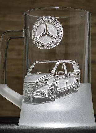 Бокал для пива з гравіюванням mercedes vito 660 мл3 фото