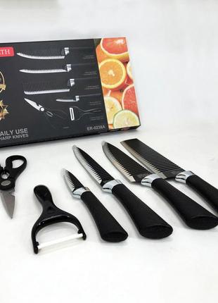 Набір ножів для кухні genuine king-b0011 / китайські кухонні ножі / кухонний on-638 набір ножів3 фото