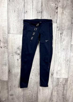 Nike running dri-fit лосины s размер женские спортивные чёрные оригинал