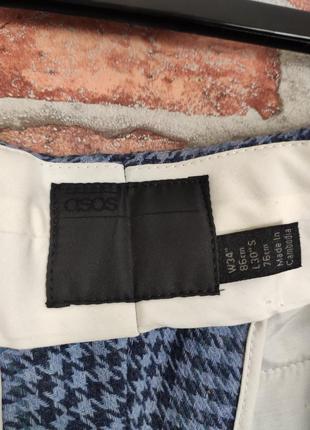 Шерстяні твідові класичні завужені штани asos типу harris tweed5 фото