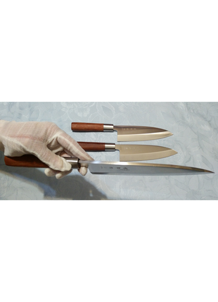 Японський ніж деба для суші, риби, лосося (22 див. лезо)3 фото