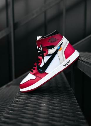 🍁nike air jordan 1 off-white🍁кросівки найк джордан офф вайт високі5 фото