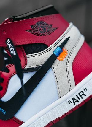 🍁nike air jordan 1 off-white🍁кроссовки найк джордан офф вайт высокие9 фото