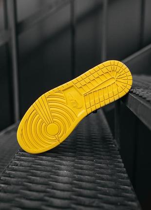 Nike air jordan 1 yellow black, високі кросівки найк джордан, хайтопы4 фото
