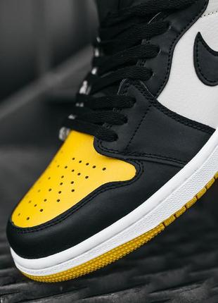 Nike air jordan 1 yellow black, високі кросівки найк джордан, хайтопы6 фото