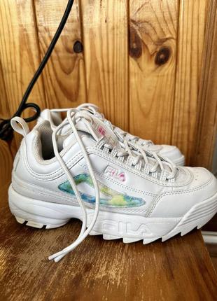 Кросівки fila disruptor білі 38-39 розмір оригінал в ідеальному стані2 фото