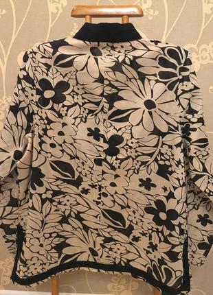 Очень красивая и стильная блузка в цветах большого размера..100% коттон.2 фото