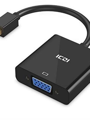 Перехідник адаптер mini displayport - vga, black