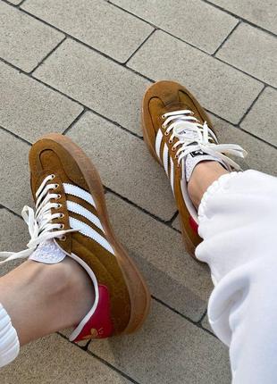 Кросівки adidas gazelle x gucci caramel10 фото