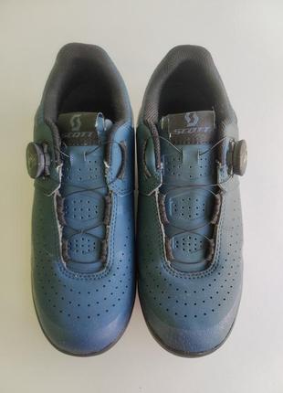 Велокроссовки велотуфли scott sport volt shoe matt blue/black2 фото