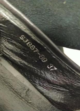 Черные замшевые  туфли на устойчивом каблучке 7.5 см4 фото