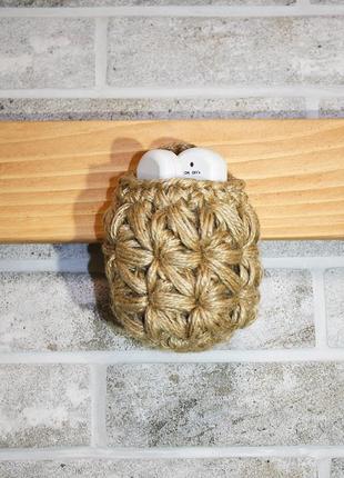 Кошик підвісний s з джуту подовжений 6x9,5