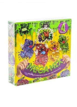 Набор для опытов "crazy slime - лизун своими руками", 4 цвета (укр)