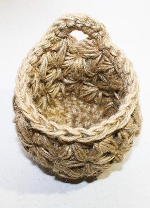 Кошик підвісна l з джуту округла 9x11