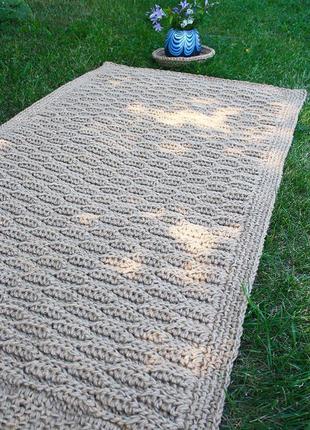 Килимок, килимок з джуту двосторонній (130х70см)1 фото