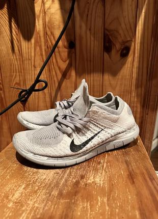 Кроссовки nike free 4.0 flyknit pure platinum 41 размер