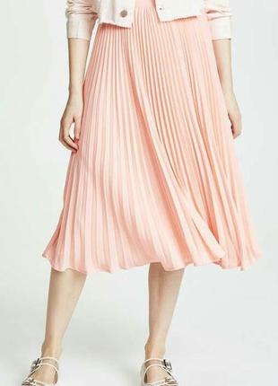Шифоновая юбка плиссе миди плиссированная юбка длинная юбочка2 фото