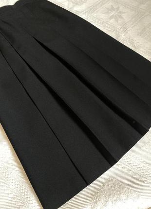 Юбка черная плиссировка юбка миди черная - s3 фото