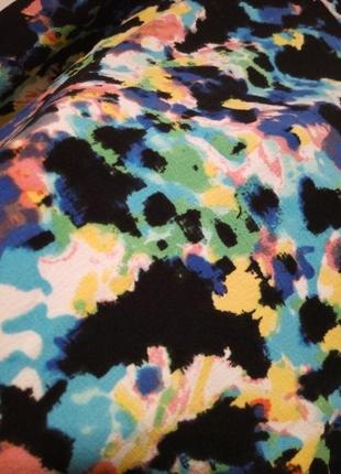 Новая яркая юбка-солнце акварельный рисунок на молнии 20/54-56 размера5 фото