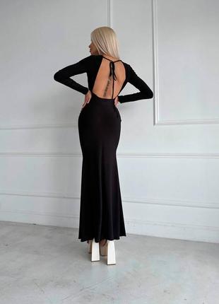 Трендова сукня максі з відкритою спинкою