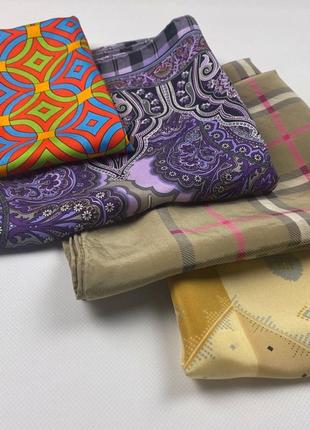 4 шт. шелковые платки шарфы