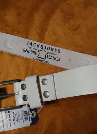 Брендовый кожаный ремень пасок jack &amp;jones,оригинал,новый с бирками,100% натуральная кожа1 фото