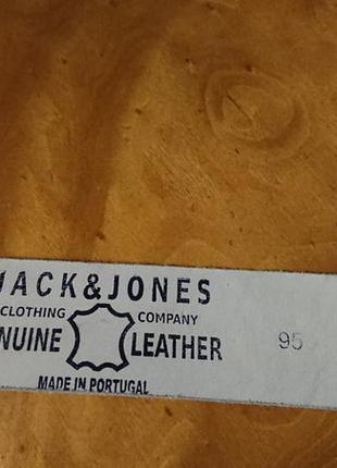 Брендовый кожаный ремень пасок jack &amp;jones,оригинал,новый с бирками,100% натуральная кожа3 фото