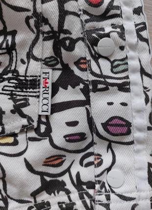 Джинсовые шорты женские adidas originals x fiorucci, размер указан l, лучше на m7 фото