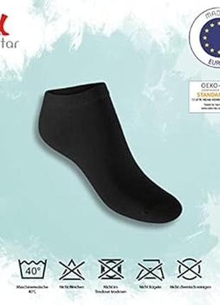 4 пары! набор! короткие черные спортивные носки footstar германия размер 47-502 фото