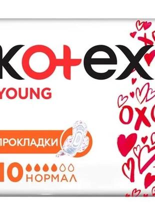 Гігієнічні прокладки kotex young normal 10 шт. 4 краплі